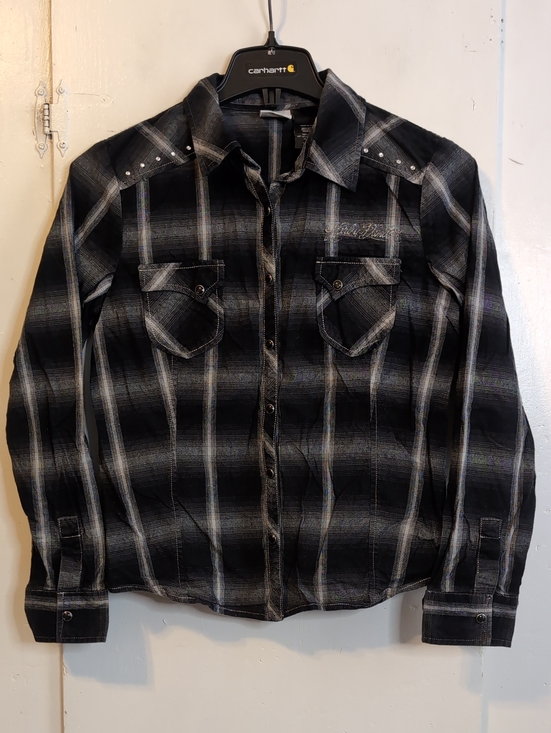 Harley-Davidson Tops - Harley Davidson Button Up Flannel womens Large